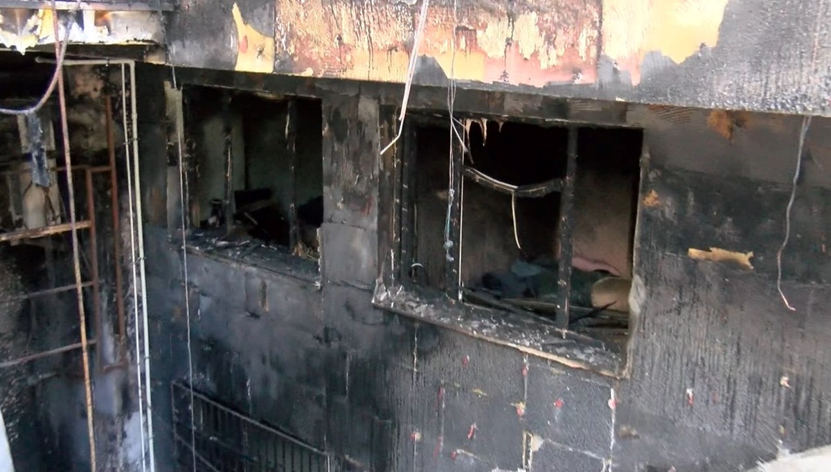 Beşiktaş'ta yangın faciası: Binanın içi görüntülendi