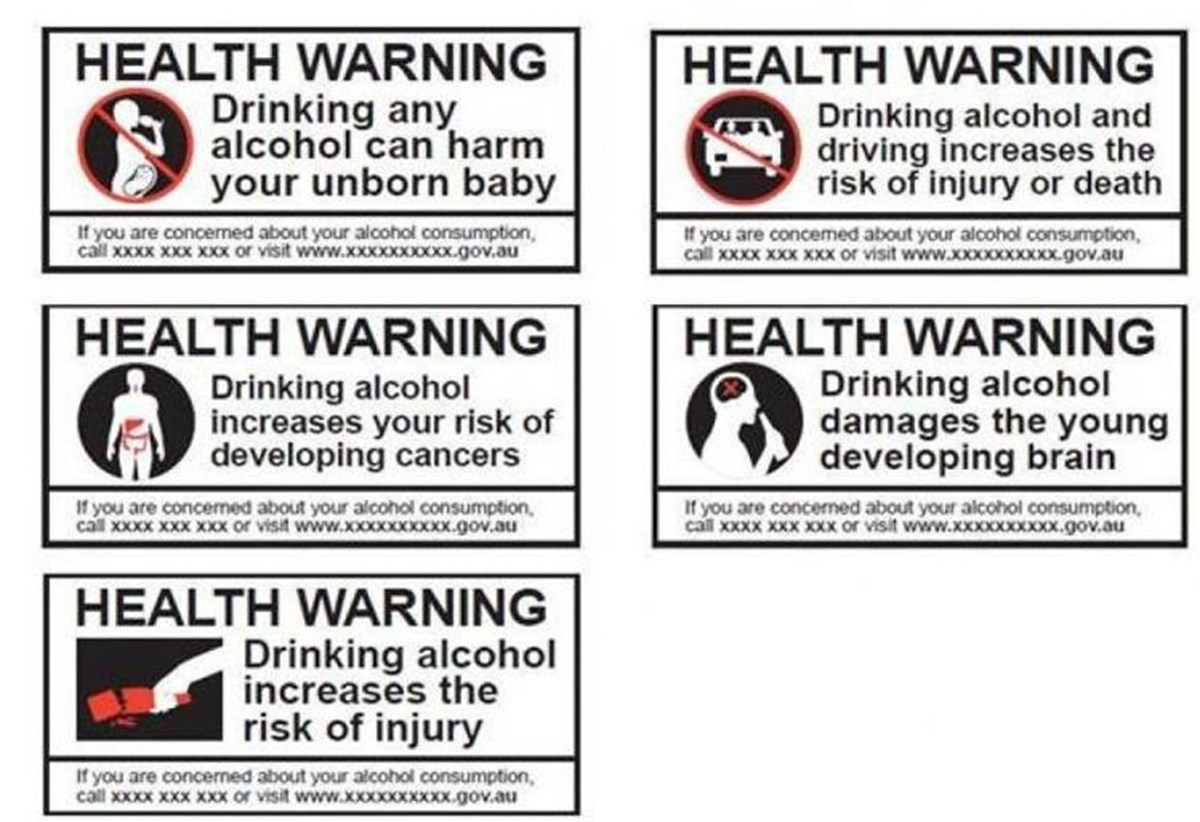 Alkollü içecekler için istenen uyarı etiketleri