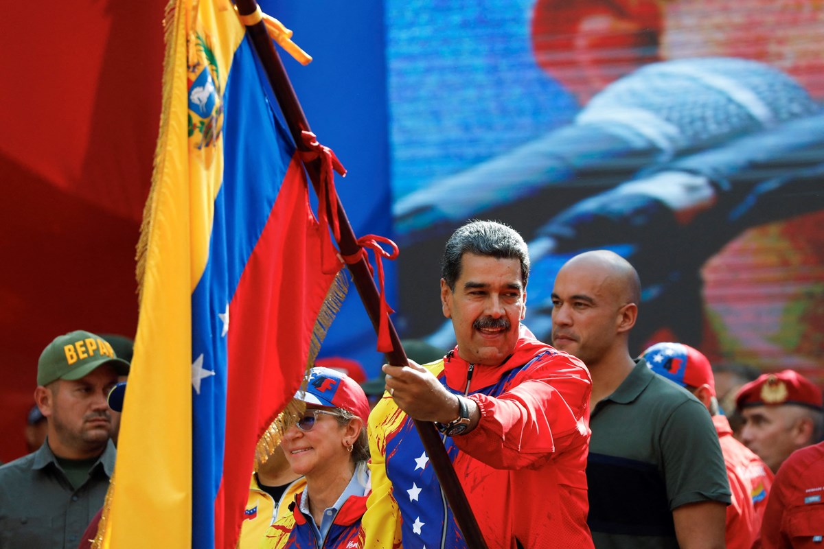 Devlet Başkanı Maduro, anma töreninde konuşma yaptı.