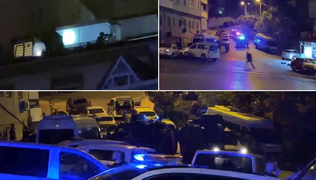 Kağıthane'de polislere silahlı saldırı kamerada