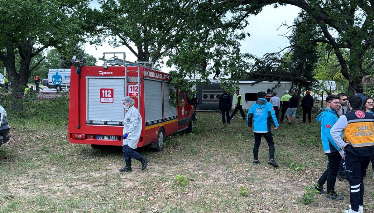 SON DAKİKA HABERİ | Kırklareli’nde yolcu otobüsü devrildi: 11 yaralı