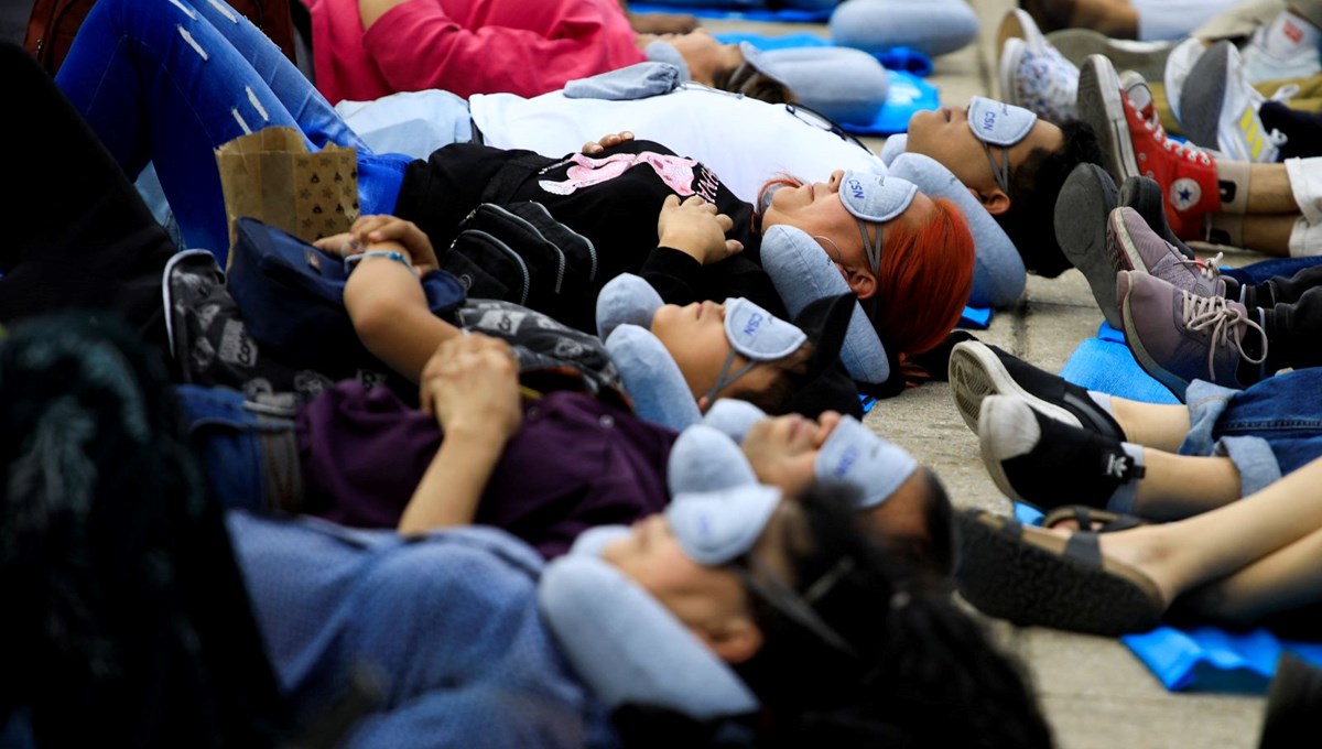 Meksika'da Dünya Uyku Günü: Topluca uykuya daldılar