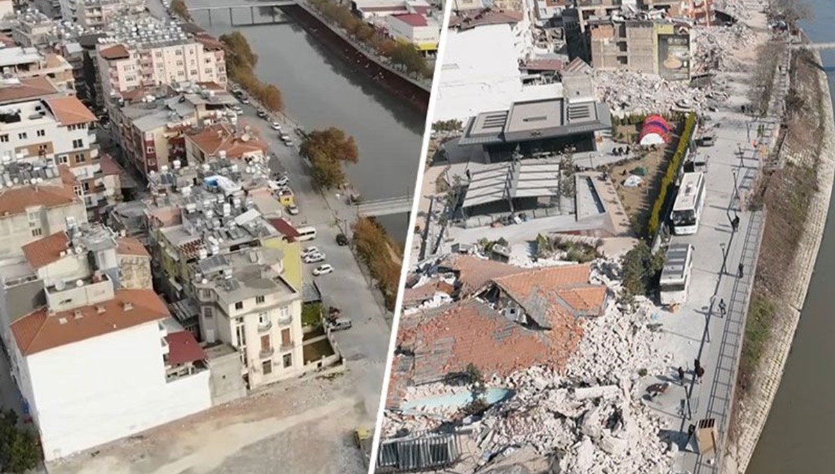 Deprem felaketinin ardından Hatay'da öncesi ve sonrası