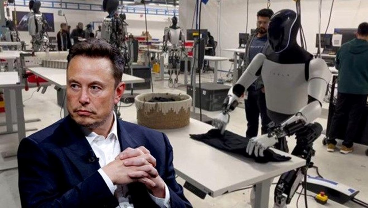 Elon Musk'ın robotu tişört katladı