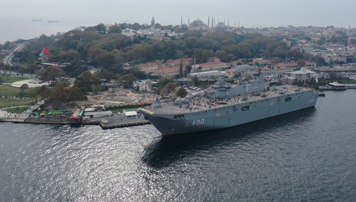 TCG Anadolu gemisine ziyaretler sürüyor