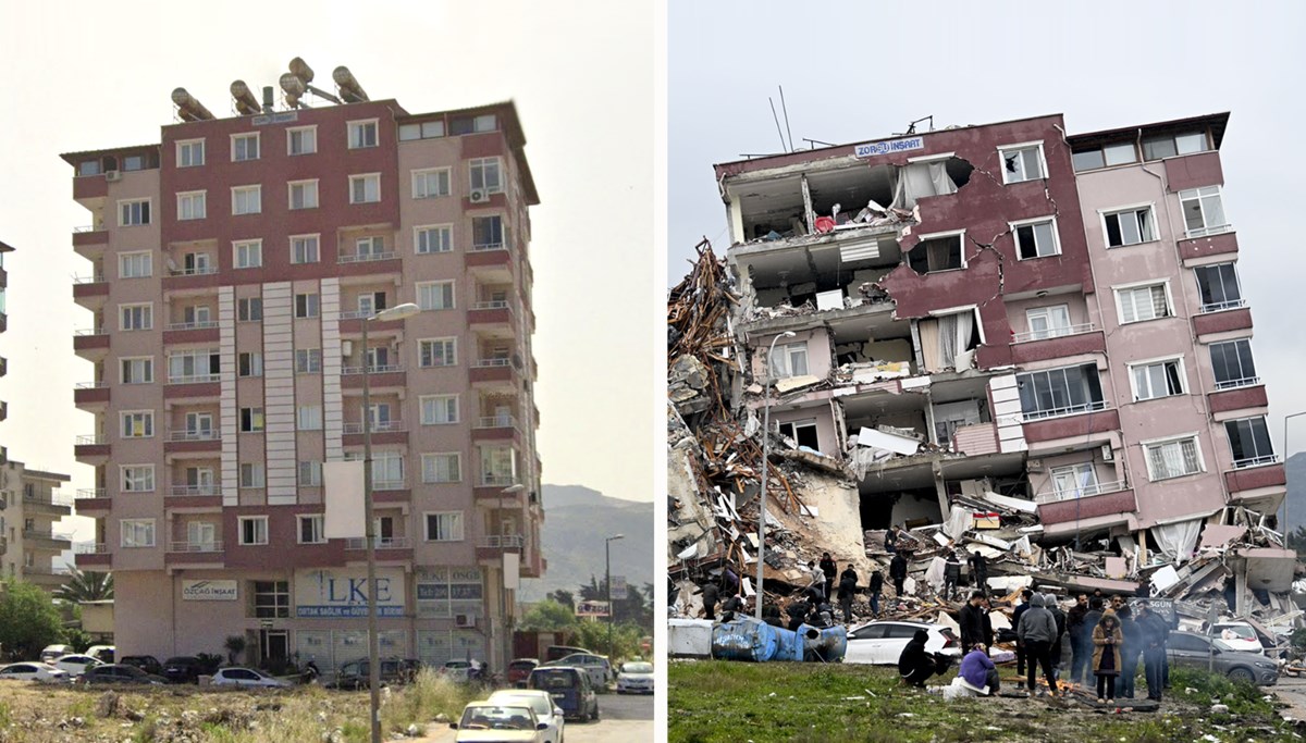 Kahramanmaraş merkezli depremlerin öncesi ve sonrası: Fotoğraflar büyük yıkımı acı bir şekilde gösteriyor