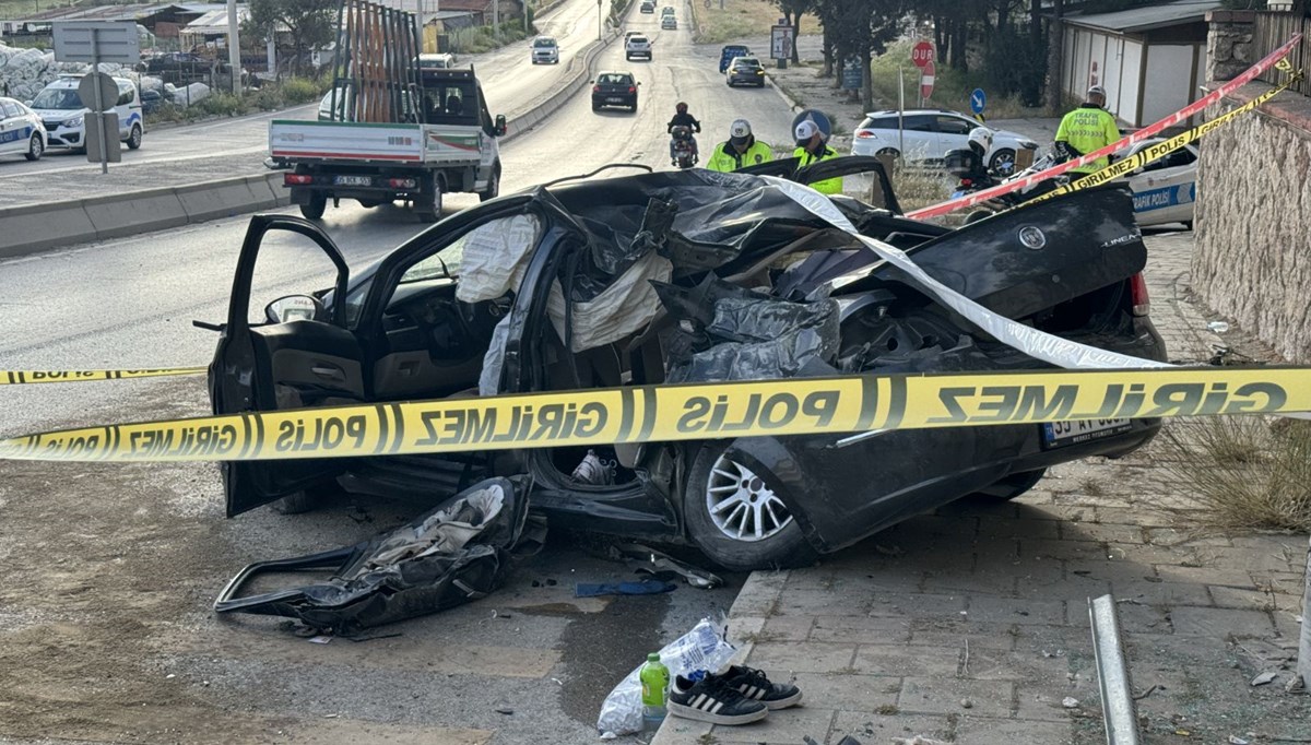 İzmir'de otomobil takla attı: 1 kişi öldü, 2 kişi yaralandı