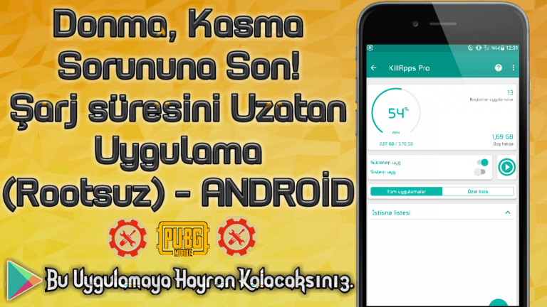 Donma, Kasma Sorununa Son! ve Şarj süresini Uzatan Uygulama (Rootsuz) | ANDROİD