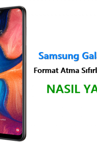 Samsung Galaxy A20e Format Atma Sıfırlama Yöntemi