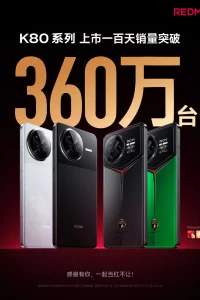 Redmi K80 serisi 100 gün içinde 3,6 milyon adetlik satış rakamını aştı