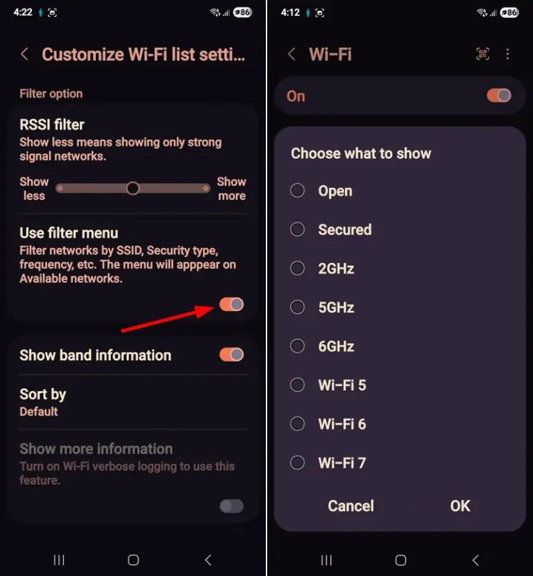 Customize Wi Fi List Settings Samsung Connectivity Labs 768x830 1