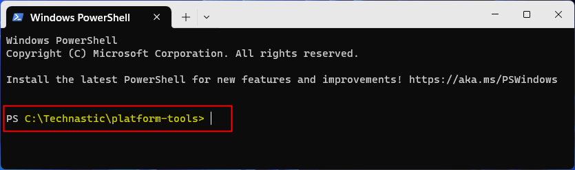 Platform Tools Folder Path In Terminal