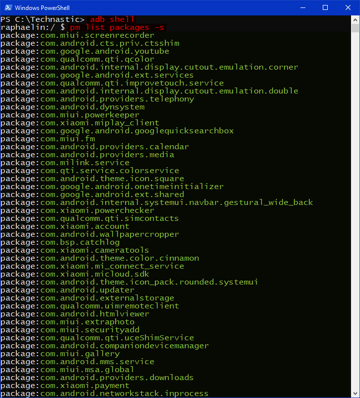 Xiaomi Miui System Apps Adb