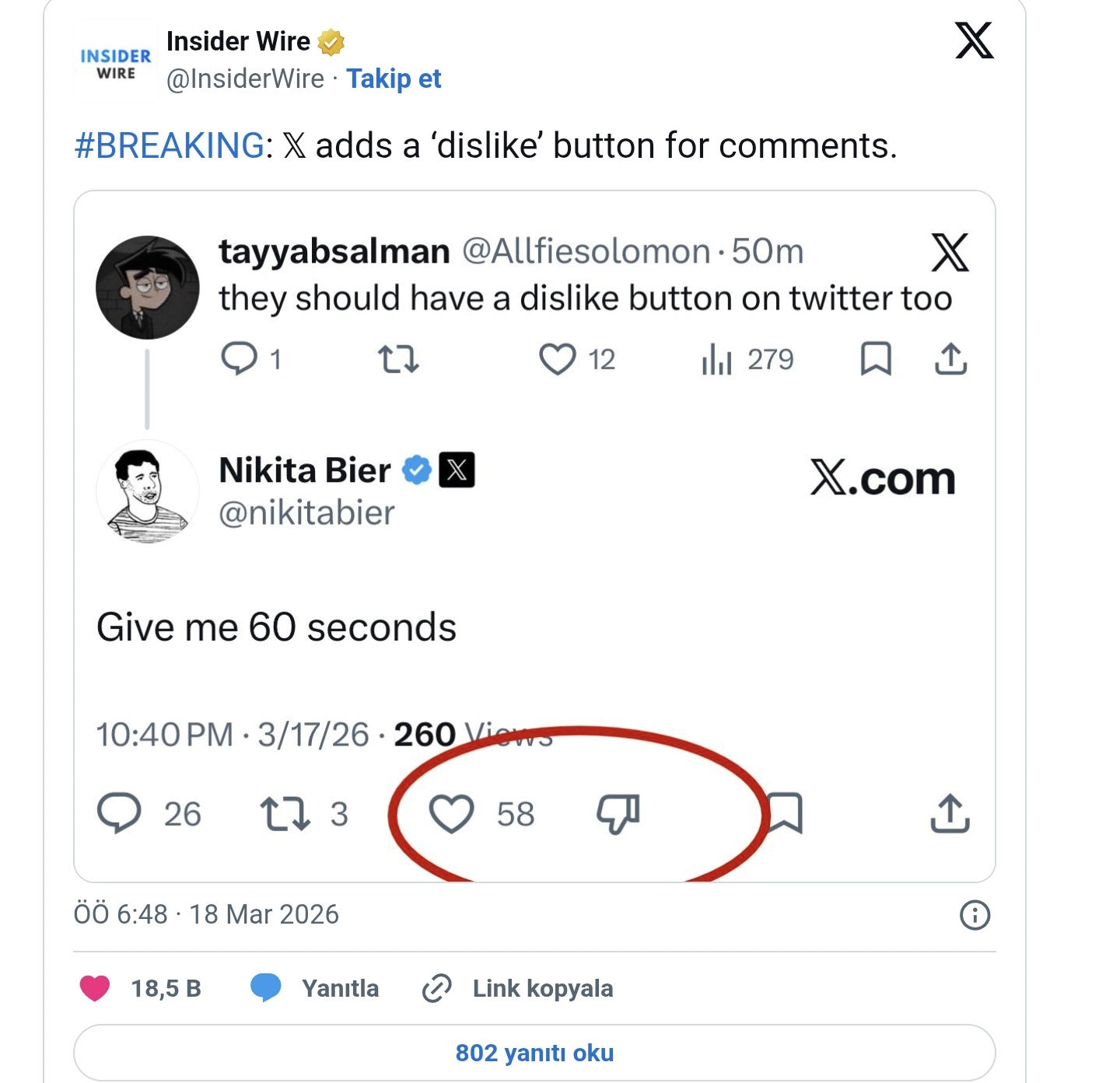 X, Gizli Beğenmeme Düğmesiyle Yanıt Sıralamalarını Test Ediyor: Yeni Deneyler Başladı 4