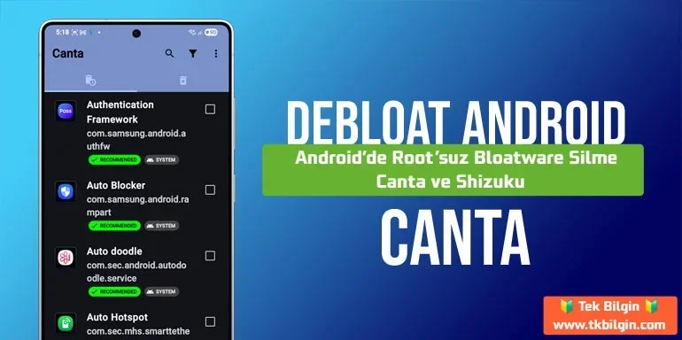 Android Telefonunuzu Hızlandırın: Root Gerektirmeyen Bloatware Temizliği Rehberi