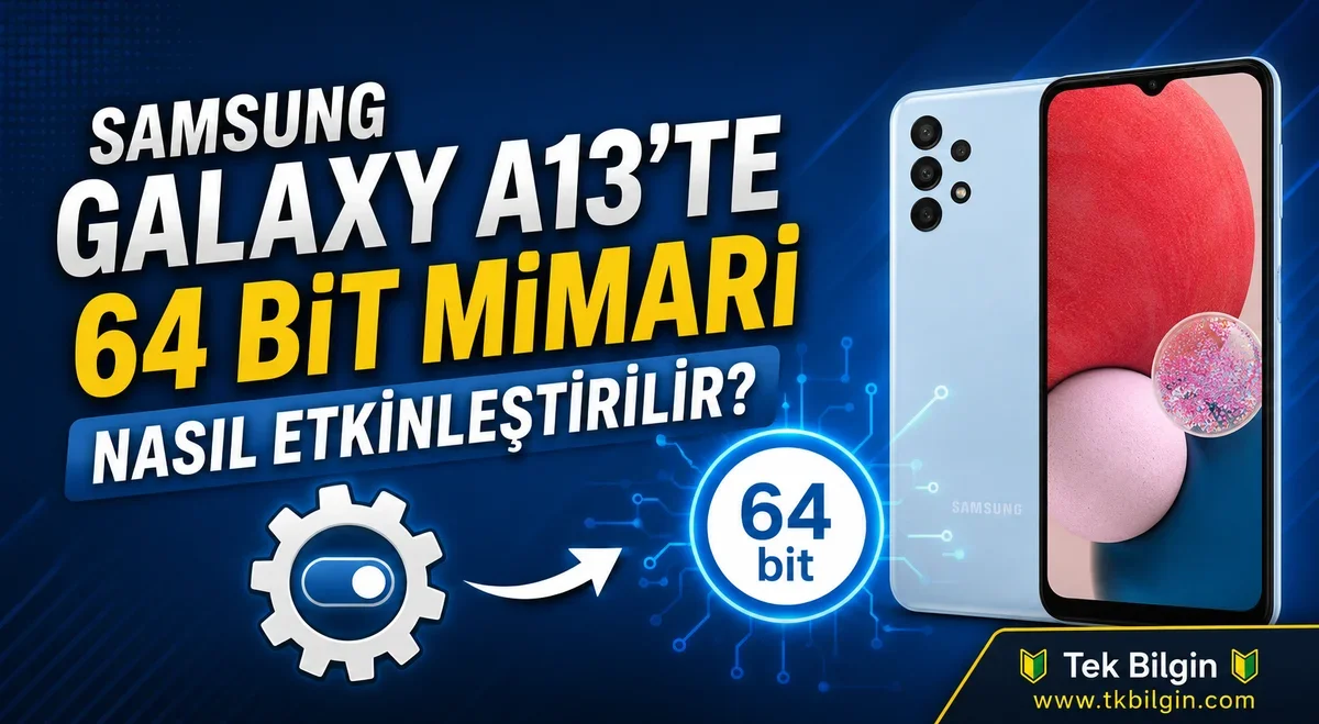 Samsung Galaxy A13 Sınırlarını Aşın: Cihazınızı 64 Bit Gücüne Yükseltin!