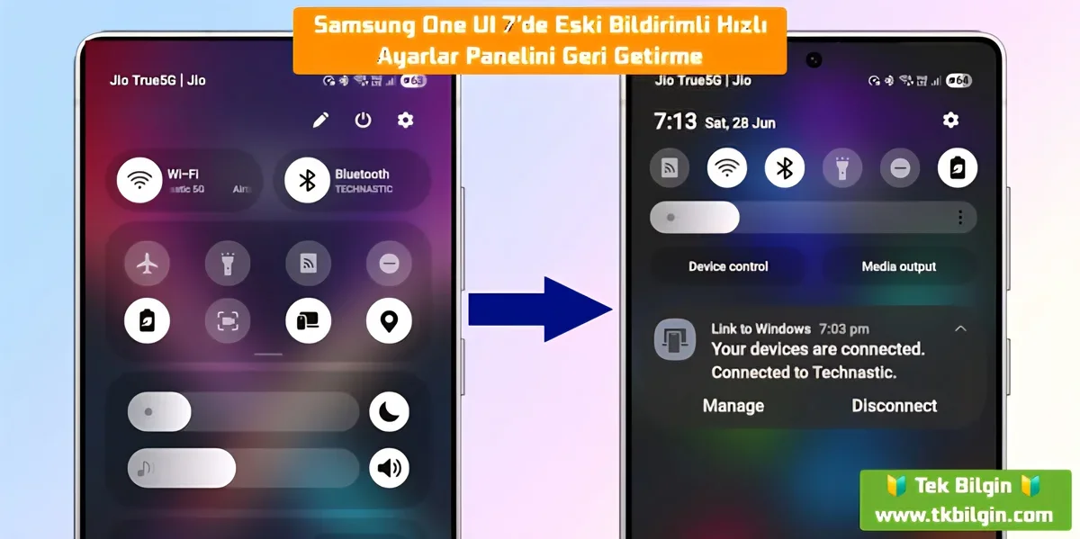 One UI 7'de Eski Hızlı Ayarlar Panelini Geri Getirme Rehberi: Samsung Deneyiminizi Kişiselleştirin!
